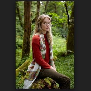 Anthropologie Moth Ceres Burnt Orange Sweater